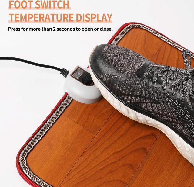 OLYDON Electric Heated Floor Mats Under Desk, Heated Foot Warmer