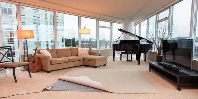 Alt view image 7 of 7 - Hot Carpet Woo Warmer Under Rug Radiant Floor Heater Electric Mat Electric Carpet Electric Heated Area Rug (500 watt 70" x 70 inches)