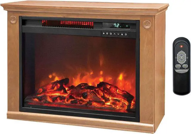 Main image of Lifesmart 3 Element Quartz Infrared Electric Portable Fireplace Space Heater