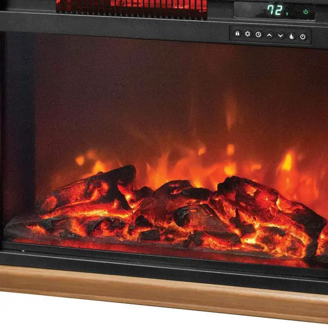 Alt view image 4 of 7 - Lifesmart 3 Element Quartz Infrared Electric Portable Fireplace Space Heater