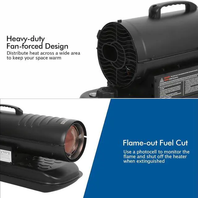 Alt view image 3 of 7 - BILT HARD 85,000 BTU Forced Air Kerosene Diesel Heater, Portable Torpedo Space Heater with Thermostat Control for Outside, Jobsite, Garage, and Construction Sites, CSA Certified