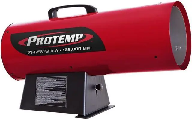 Alt view image 2 of 6 - ProTemp 125,000 BTU LP Propane Heater | For Warehouses, Garages, Barns and Workshops up to 3125 Sq feet (PT-125V-GFA-A)