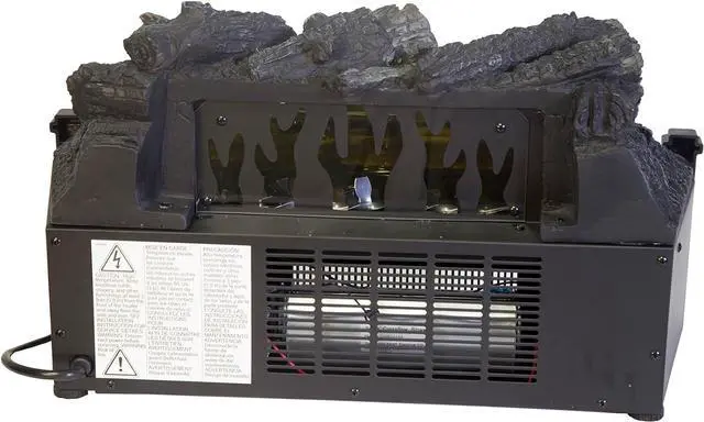 Alt view image 4 of 7 - Comfort Glow Electric Log Set with Heater, Length: 9in, Width: 23in, Height: 13in, Black