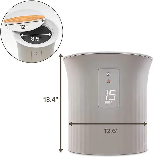 Alt view image 2 of 6 - Live Fine Towel Warmer | Bucket Style Luxury Heater with LED Display, Adjustable Timer, Auto Shut-Off | Fits 40 x 70 Oversized Towel