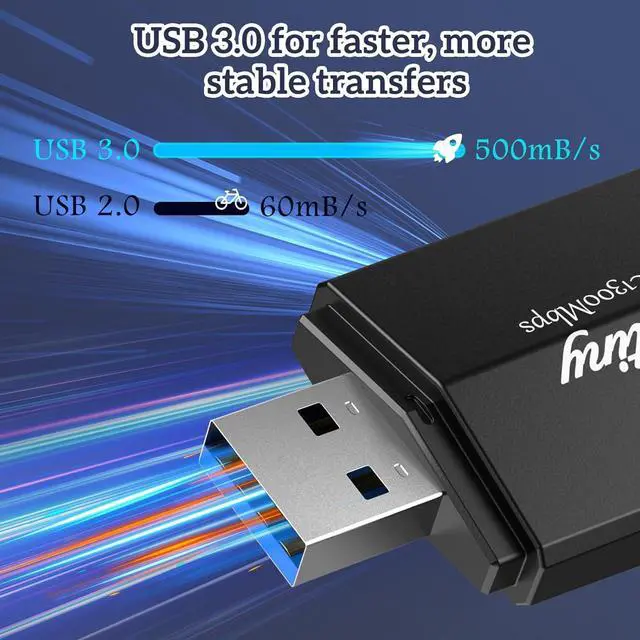 Alt view image 6 of 7 - USB WiFi Adapter, Ortiny 1300Mbps WiFi USB Dual Band 5G/2.4G Wireless Network Adapter for Desktop Laptop PC, Dual Band WiFi Dongle Wireless Adapter for Supports Windows 11/10/8/7, Mac OS 10.9-10.15