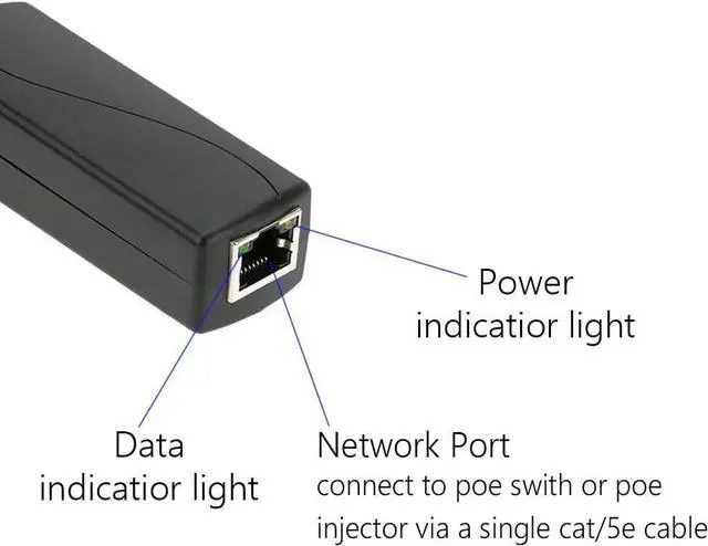 Alt view image 4 of 6 - ANVISION 4-Pack Active 48V to 12V PoE Splitter Adapter, IEEE 802.3af Compliant, 10/100Mbps, for IP Camera AP Voip Phone and More