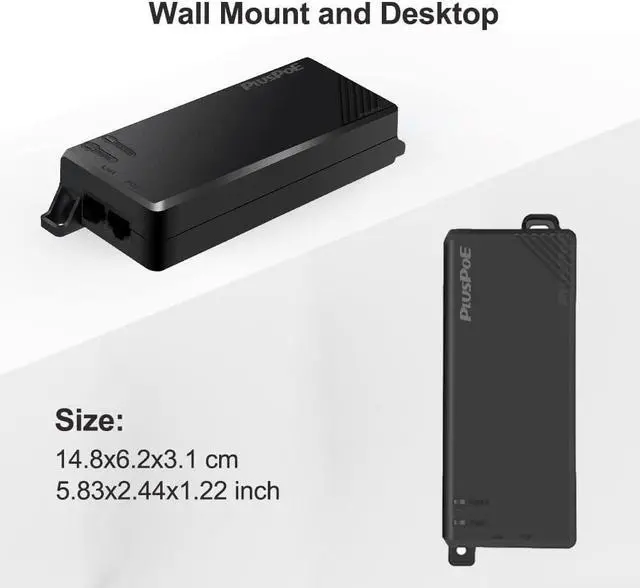 Alt view image 7 of 7 - 90W Gigabit PoE++ Injector, IEEE802.3bt / at / 802.3af Compliant, 10/100/1000Mbps, 90W / 60W / 30W / 15/4W POE Power Budget, Active POE/POE+/POE++ Adapter, Plug and Play