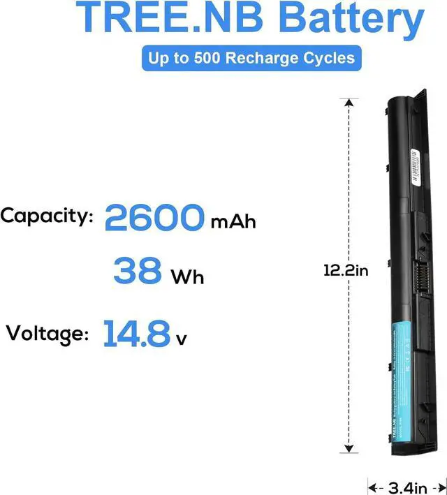 Alt view image 3 of 7 - TREE.NB Spare 800049-001 KI04 Battery for HP Pavilion Battery Replacement 14-ab 15-ab 15-an 17-g 14-ab166us 15t-ab100 17t-g100 17t-s100 800009-421 800049-421 800050-001 HSTNN-DB6T TPN-Q158
