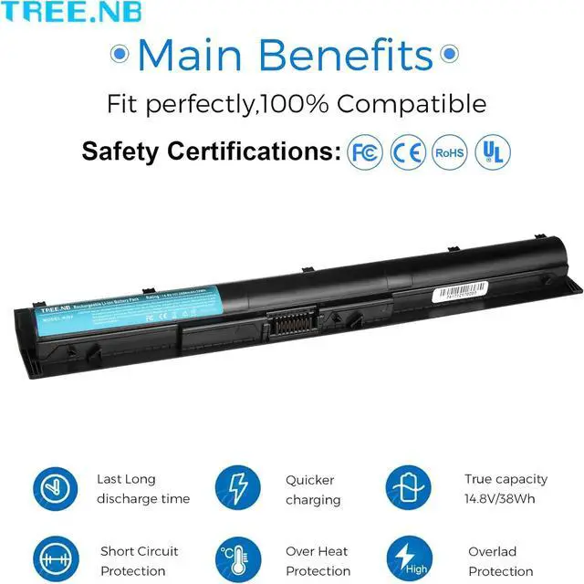 Alt view image 4 of 7 - TREE.NB Spare 800049-001 KI04 Battery for HP Pavilion Battery Replacement 14-ab 15-ab 15-an 17-g 14-ab166us 15t-ab100 17t-g100 17t-s100 800009-421 800049-421 800050-001 HSTNN-DB6T TPN-Q158