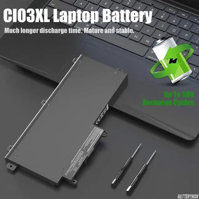 Alt view image 2 of 7 - BatteryMon CI03 CI03XL Battery for HP ProBook 640 G2 645 G2 650 G2 655 G2, ProBook 640 G3 645 G3 650 G3 655 G3 Laptop, P/N: HSTNN-UB6Q HSTNN-LB6T HSTNN-PB6K 801554-001