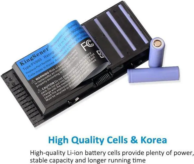 Alt view image 2 of 7 - KINGSENER FV993 M6600 Laptop Battery for Dell Precision Laptop Computer M4600 M4700 M6600 M6700 Fit for PG6RC R7PND 0TN1K5 FV993 FJJ4W T3NT1 V7M28 97WH