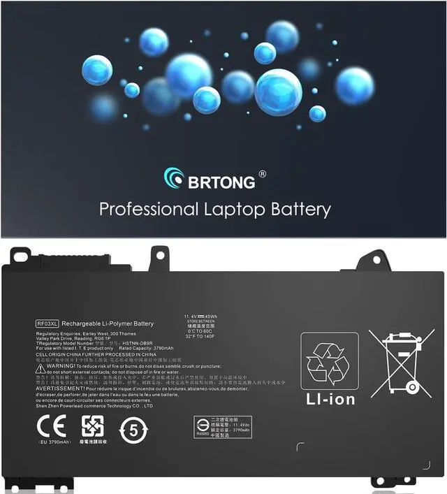 Alt view image 6 of 6 - BRTONG RF03XL Laptop Battery Replacement for HP ProBook 430 440 445 450 455 455R G6 G7 ZHAN 66 Pro 13 14 15 G2 G3 Series RF03045XL RE03XL HSTNN-OB1Q HSTNN-DB9A HSTNN-UB7R L83685-AC1 L32656-005