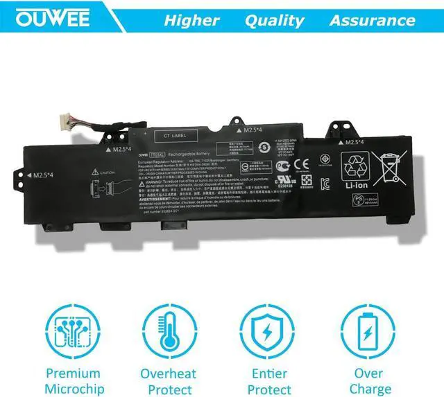 Alt view image 5 of 7 - OUWEE TT03XL Laptop Battery Compatible with Hp EliteBook 850 G5 850 G6 ZBook 15U G5 15U G6 Series Notebook 932824-2C1 933322-855 932824-421 HSTNN-LB8H HSTNN-DB8K 11.55V 56Wh 4610mAh
