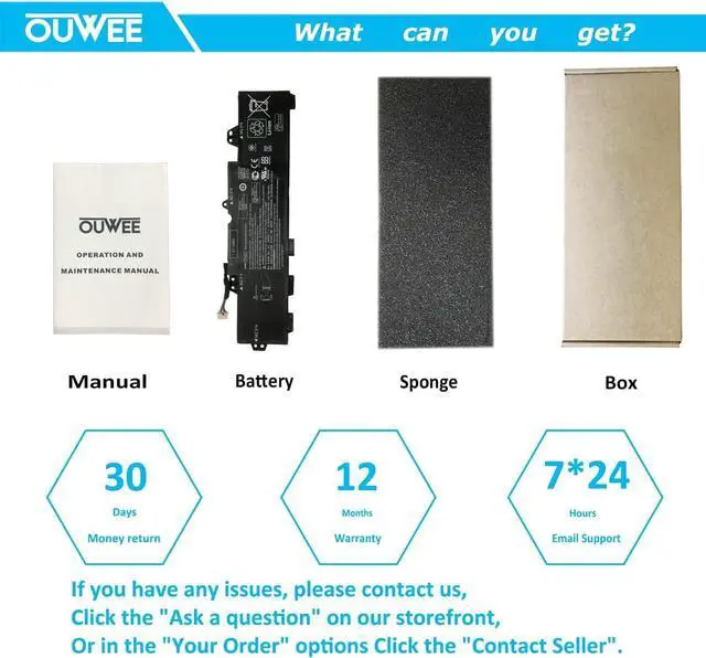 Alt view image 7 of 7 - OUWEE TT03XL Laptop Battery Compatible with Hp EliteBook 850 G5 850 G6 ZBook 15U G5 15U G6 Series Notebook 932824-2C1 933322-855 932824-421 HSTNN-LB8H HSTNN-DB8K 11.55V 56Wh 4610mAh