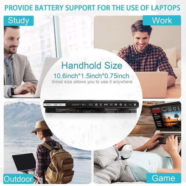 Alt view image 5 of 6 - M5Y1K Battery, Dell 40wh M5Y1K 14.8v Battery for Dell Inspiron 15 3000 3567 3567 3552 5000 5559 5100 5558 3568 5566 3567 2750 17 5000 5755 14-3000 14-5000