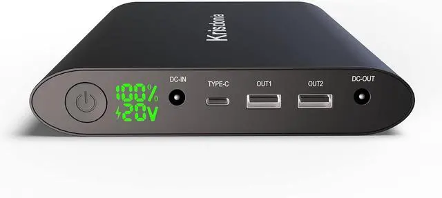 Main image of 50000mAh Laptop Power Bank 5/9/12/16/19/20V Portable Laptop Battery Charger with QC3.0 USB-A Port & 12V Type-C Port for Laptop, Tablet, Smartphone and More Devices