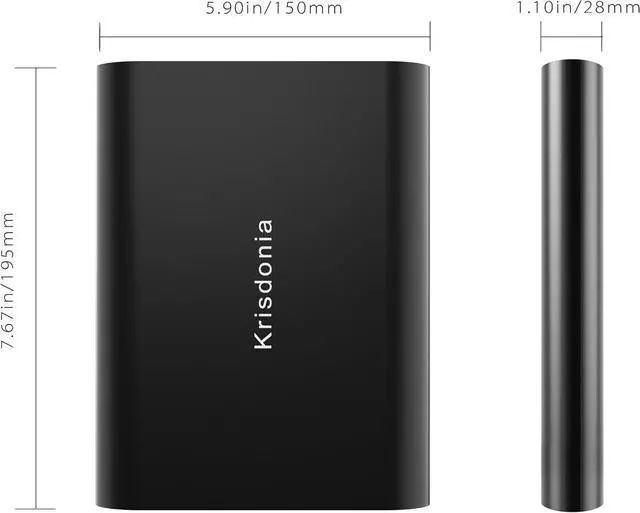 Alt view image 7 of 7 - 50000mAh Laptop Power Bank 5/9/12/16/19/20V Portable Laptop Battery Charger with QC3.0 USB-A Port & 12V Type-C Port for Laptop, Tablet, Smartphone and More Devices