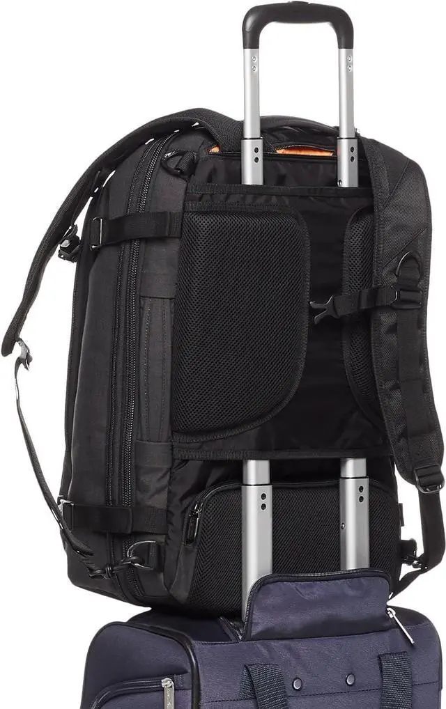 Alt view image 5 of 5 - Basics Slim Carry On Laptop Travel Weekender Backpack - Black