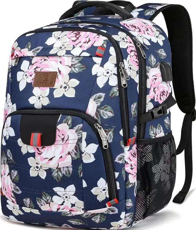 Main image of Laptop Backpack, Men Professional Backpack with Laptop Compartment & USB Charging Port for Business/School/Travel, Waterfroof Backpack for Teen Girls
