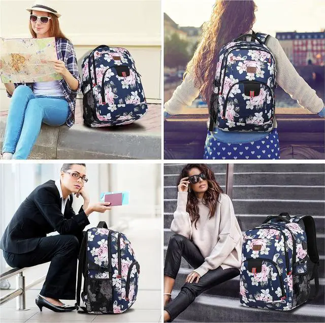 Alt view image 7 of 7 - Laptop Backpack, Men Professional Backpack with Laptop Compartment & USB Charging Port for Business/School/Travel, Waterfroof Backpack for Teen Girls