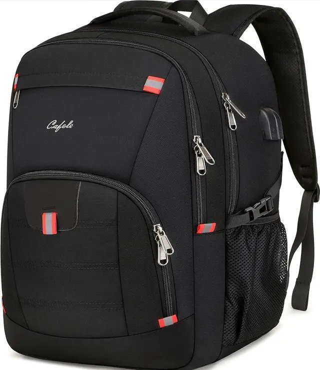 Main image of Backpack for Men and Women,School Backpack for Teens,17.3 inch Travel Laptop Backpack,Water Resistant College Bookbag Sturdy Computer Rucksack,Business Casual Daypack,Black