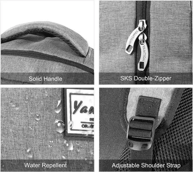 Alt view image 3 of 7 - 17.3 Inch Backpack for Men and Women,School Bookbag for Teenager,Laptop Bookbag with USB Charging port for Business Work College Travel Trip