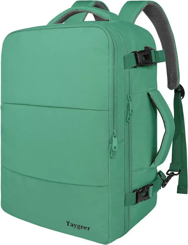 Main image of Travel Backpack for College Woman, Lightweight Backpack for 15.6inch Laptop with USB Charging Port, TSA Friendly Bag for Women Traveling, Backpack Carry On Luggage for Girlfriend Gym Sports, Green