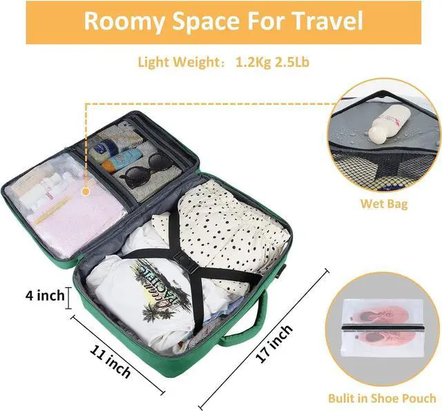 Alt view image 4 of 7 - Travel Backpack for College Woman, Lightweight Backpack for 15.6inch Laptop with USB Charging Port, TSA Friendly Bag for Women Traveling, Backpack Carry On Luggage for Girlfriend Gym Sports, Green