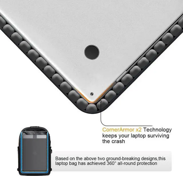 Alt view image 3 of 7 - Tzowla Travel Laptop Backpack Water Resistant Anti-Theft Bag with USB Charging Port and Lock 17.3 Inch Computer Business Backpacks for Women Men College School Student Gift,Bookbag Casual Daypack