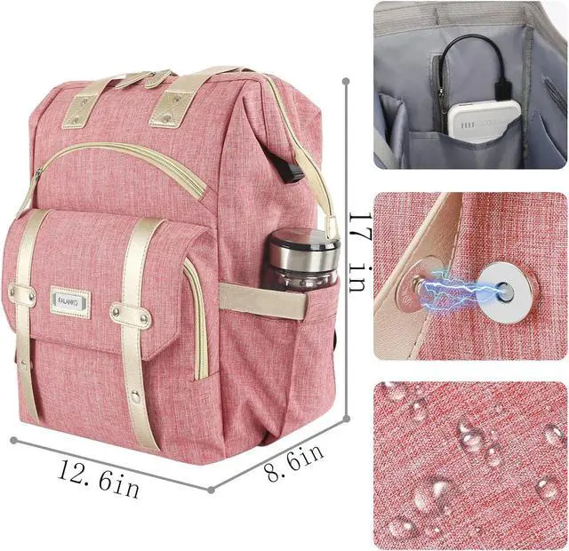 Alt view image 4 of 7 - Laptop Backpack for Women Large Computer Backpack 17 Inch Laptop with USB Charging Port Water Resistant Teacher work nurse Doctor Bookbag