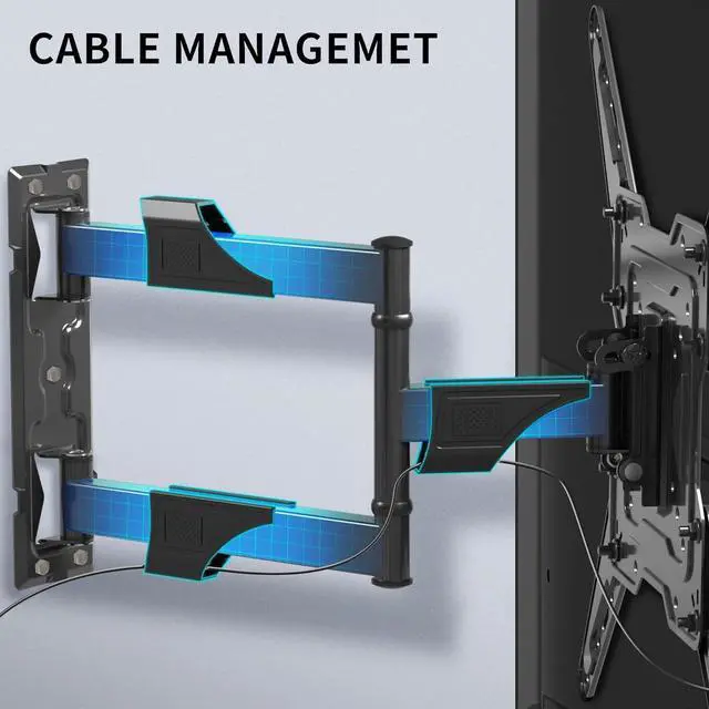 Alt view image 4 of 7 - Full Motion TV Wall Mount for Most 26-55 Inch Flat Curved TVs, Wall Mount TV Bracket with Swivel Articulating Extension Tilt Arm, Support up to 70lbs, Max VESA 400x400mm(MAP3)