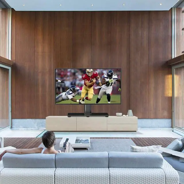 Alt view image 7 of 7 - PERLESMITH Universal TV Stand Table Top TV Base for 32-82 inch LCD LED OLED 4K Flat Screen TVs-Height Adjustable TV Mount Stand with Tempered Glass Base, VESA 600x400mm, Holds up to 99lbs PSTVS11