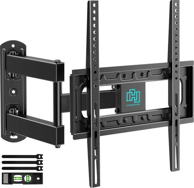 Main image of Full MotionTV Wall Mount for 26-60 inch Flat/Curved TVs up to 88 lbs, Heavy Duty Swivel TV Mount with Single Stud Design,Smooth Extension,Max VESA 400x400mm,HC3402