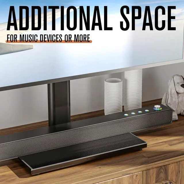 Alt view image 5 of 7 - Universal TV Stand/Base Table Top TV Stand with Wall Mount for Most 27 30 32 39 40 42 43 49 50 55 60 Inch LCD LED Plasma Flat Screen TVs, Vesa Mount Holds up to 88 lbs, 9 Level Height Adjustable