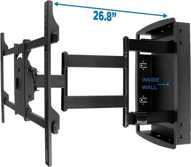 Main image of Mount-It! Recessed TV Wall Mount, Articulating Full Motion in-Wall TV Bracket for Flush Installation, 28 Inch Extended Arm Fits Screen Sizes 32, 37, 40, 42, 47, 50, 55, 60, 65, 70 inch, Up to 175 lbs