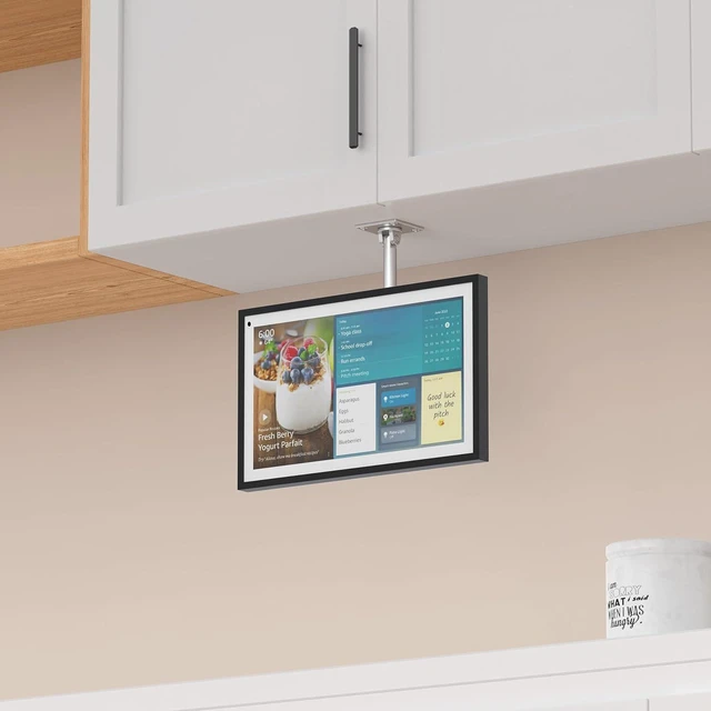 Alt view image 2 of 7 - Laivli Show 15 Under Cabinet Mount, Easy to Adjust The Height with Thumb Screw, Rotate Tilt Swivel for 15.6" Smart Display, Whole Aluminum Mount for Show 15VESA 75x75mm 100x100mm