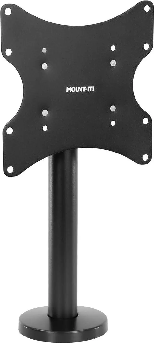 Main image of Flat Screen TV Bolt Down Stand for Desk, Desktop, and Tabletop [23" - 43" Screens] Swivel Tabletop Mount, VESA Mount up to 200x200mm (Steel, Black)