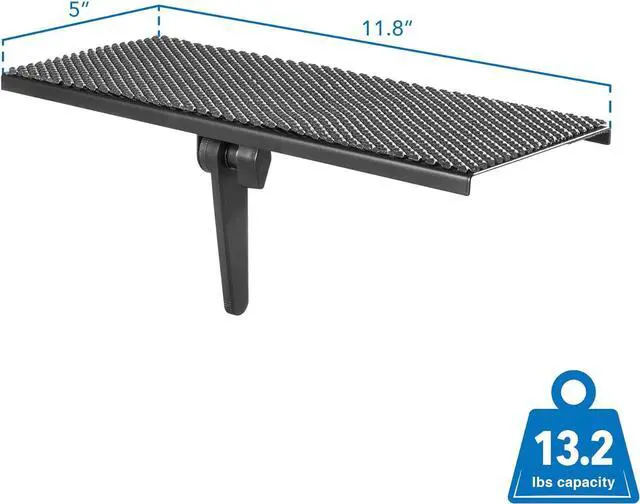 Alt view image 5 of 7 - Mount-It! Above TV Shelf for Wall Mounted TV, Adjustable Screen Top Shelf for Cable Box, Apple TV, DVD, Streaming Device, 12 Inch Wide Anti-Skid Platform, 13.6 Lbs Capacity