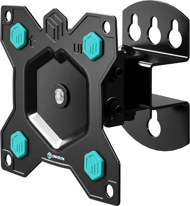 Main image of ONKRON Small TV Wall Mount for 10-35 Inch Screen up to 44 lbs, 360° Rotating TV Mount Low Profile with Swivel and Tilt VESA 75x75 & 100x100, Full Motion Wall Mount Monitor Bracket Black