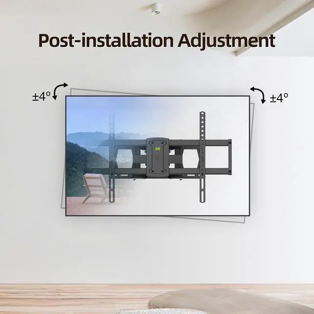 Alt view image 5 of 7 - Full Motion Mount, USX MOUNT Wall Mount for Most 42-86 inch TVs, Holds up to 120lbs, Max VESA 600x400mm, Swivel TV Bracket with Dual Articulating Arms Tilt Rotation Fits 16" Wood Stud