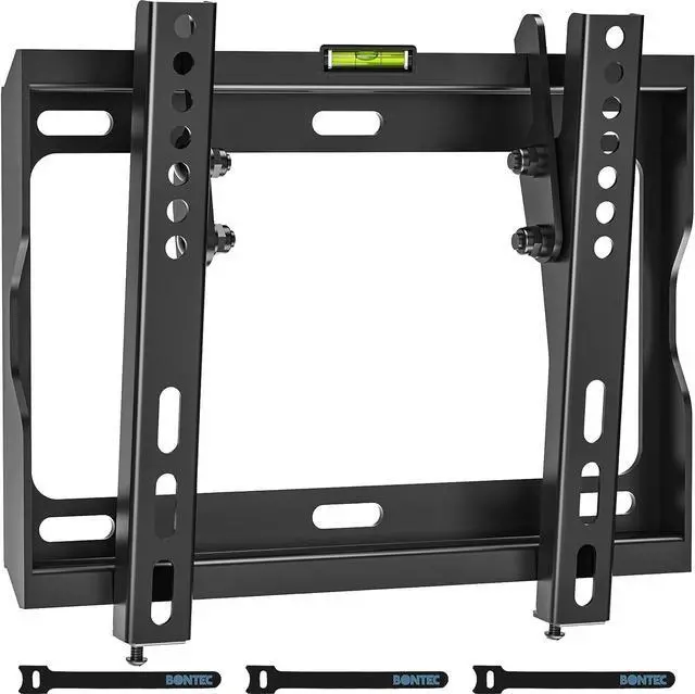 Main image of BONTEC Low Profile TV Wall Mount Bracket Fixed for Most 17-45 inch LED,OLED Flat Screen TVs, Ultra Slim Tilt Wall Mount up to 66LBS, Max VESA 200x200mm, Fits 8" Wood Studs