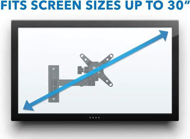 Alt view image 4 of 7 - Mount-It! Full Motion Computer Monitor Wall Mount, Articulating Arm Fits Single Monitor Screens 19 20 21.5 22 24 27 30 Inches, VESA 75 and 100 Compatible, 33 lb Capacity Black