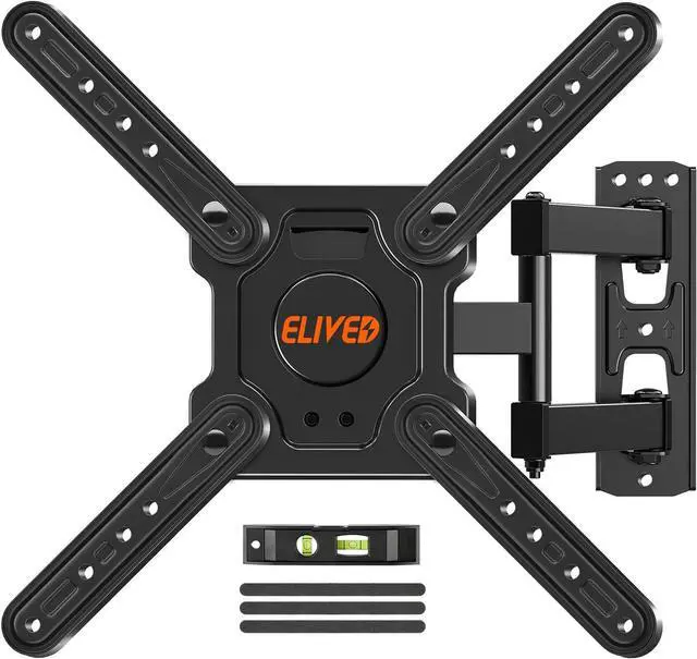 Main image of ELIVED TV Wall Mount for Most 22-50 Inch TVs, Articulating Arms Swivel and Tilt Full Motion TV Mount, Wall Mount TV Brackets Max VESA 300x300, Single Stud Perfect Center Design, Holds Up to 55 lbs.