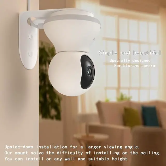 Alt view image 3 of 6 - Zwolf (Pack of 2) Metal Wall Mount for Blurams Security Camera, Upside Down or Upright on Any Wall Allows The Best Range of Camera Motion Without Having to Mount to Ceiling