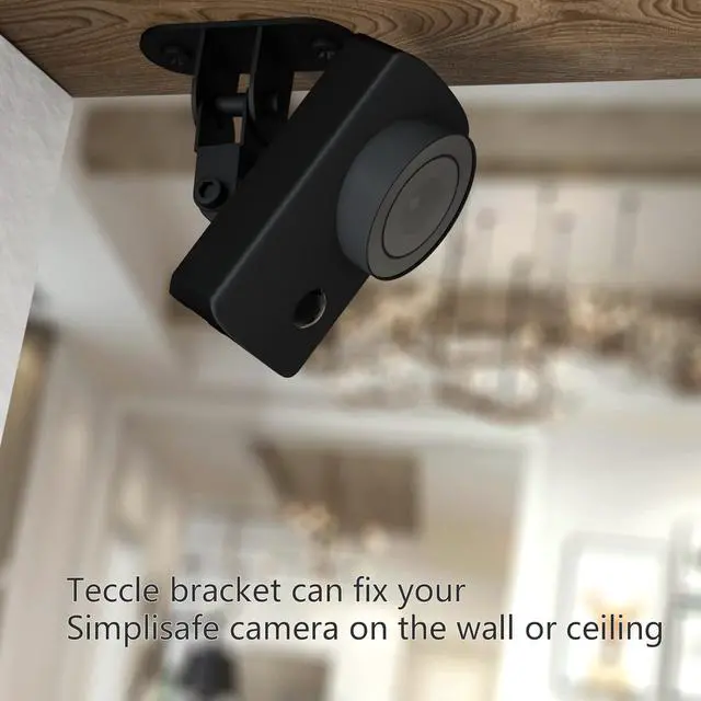 Alt view image 3 of 5 - Teccle Wall Ceiling Mount Compatible with SimpliSafe SimpliCam Camera 1080p Adjustment Swivel Mount Bracket Provide Better Viewing Angles