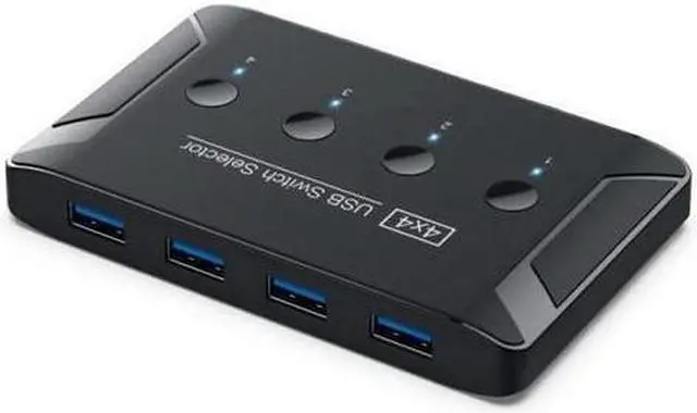 Alt view image 5 of 7 - KVM USB 3.0 Switch Selector 4 Port PCs Sharing 4 Devices for Keyboard Mouse Scanner Printer