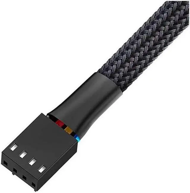 Alt view image 6 of 7 - PWM Fan Splitter Adapter Cable Sleeved Braided Y Splitter Computer PC 4 Pin Fan Extension Power Cable 1 to 3 Converter for Computer ATX Case 4-Pin/3-Pin Cooling Fan Cable(27cm/10.5 inches -2 Pack)