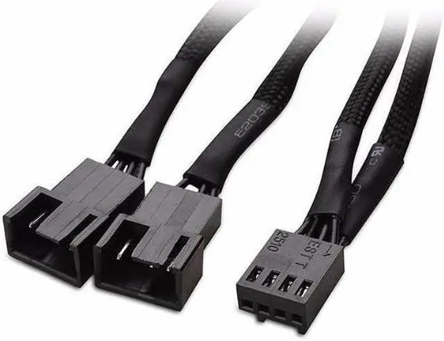 Alt view image 5 of 7 - PWM Fan Splitter Adapter Cable Sleeved Braided Y Splitter Computer PC 4 Pin Fan Extension Power Cable 1 to 2 Converter for Computer ATX Case 4-Pin/3-Pin Cooling Fan Cable(27cm/10.5 inches -2 Pack)