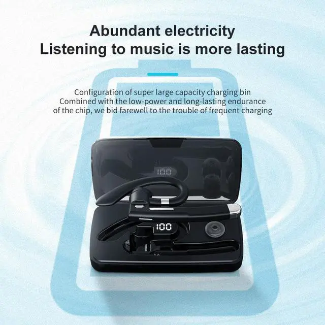 Alt view image 3 of 7 - Bluetooth Headset, Wireless Bluetooth Earpiece with 500mAh Charging Case 72 Hours Talking Time Built-in Microphone for IOS Android Cell Phone, V5.1 Hand-Free Headphones for Trucker, Office