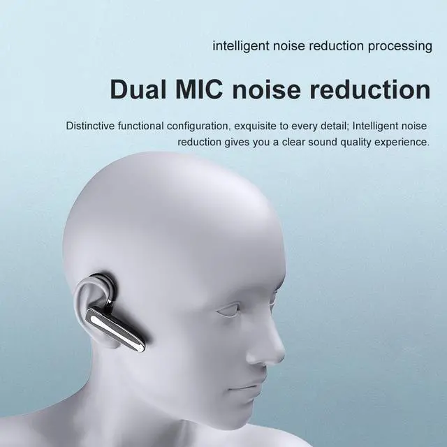 Alt view image 6 of 7 - 1PCS Bluetooth Headset, Wireless Bluetooth Earpiece with 500mAh Charging Case Built-in Microphone for IOS Android Cell Phone, V5.1 Hand-Free Headphones for Driver, Office
